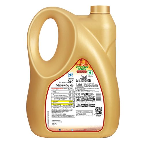 Fortune Refined Oil - Rice Bran, 5 L Can